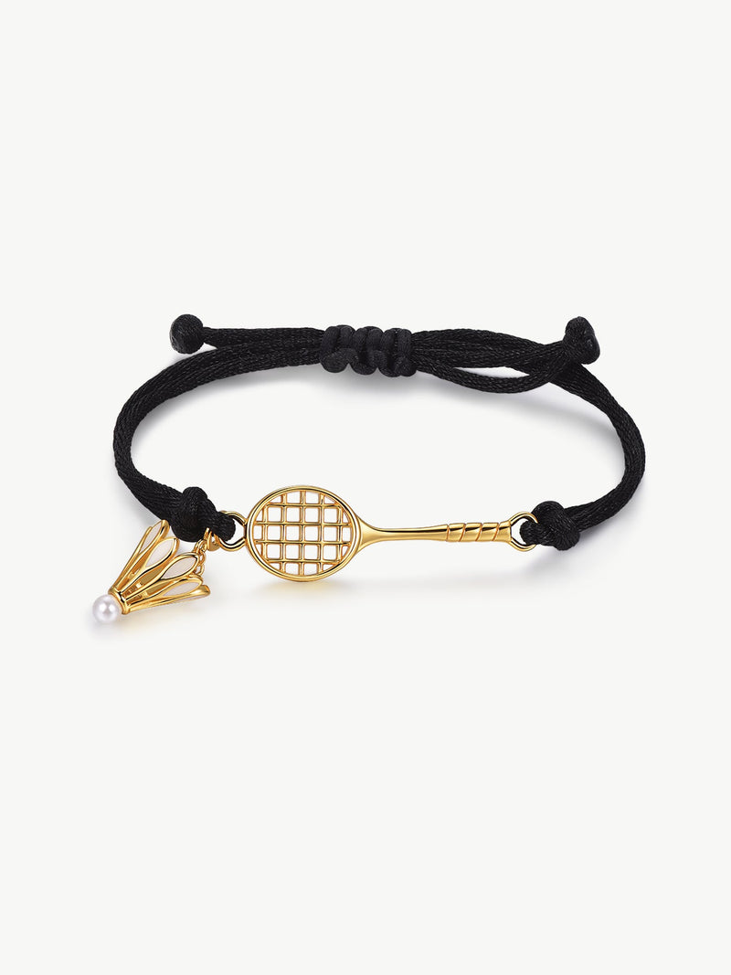 Badminton Racket Cord Bracelet (Black)