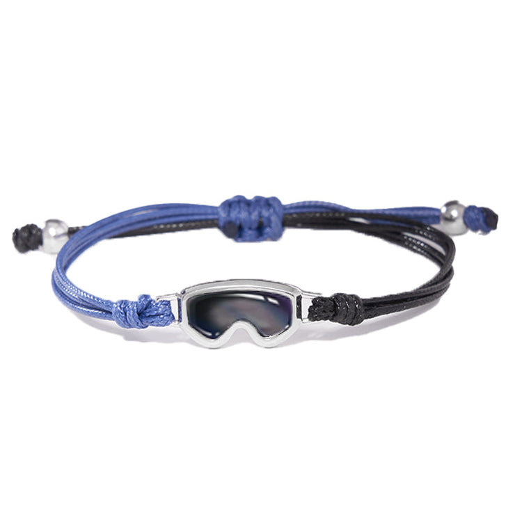 SKIING Goggle Bracelet (18K gold plating)（Black）
