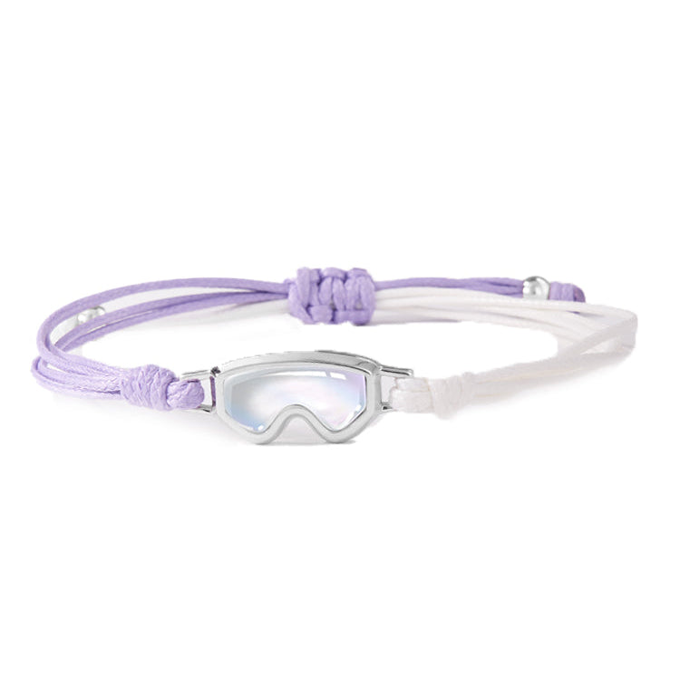 SKIING Goggle Bracelet (18K gold plating)（White）