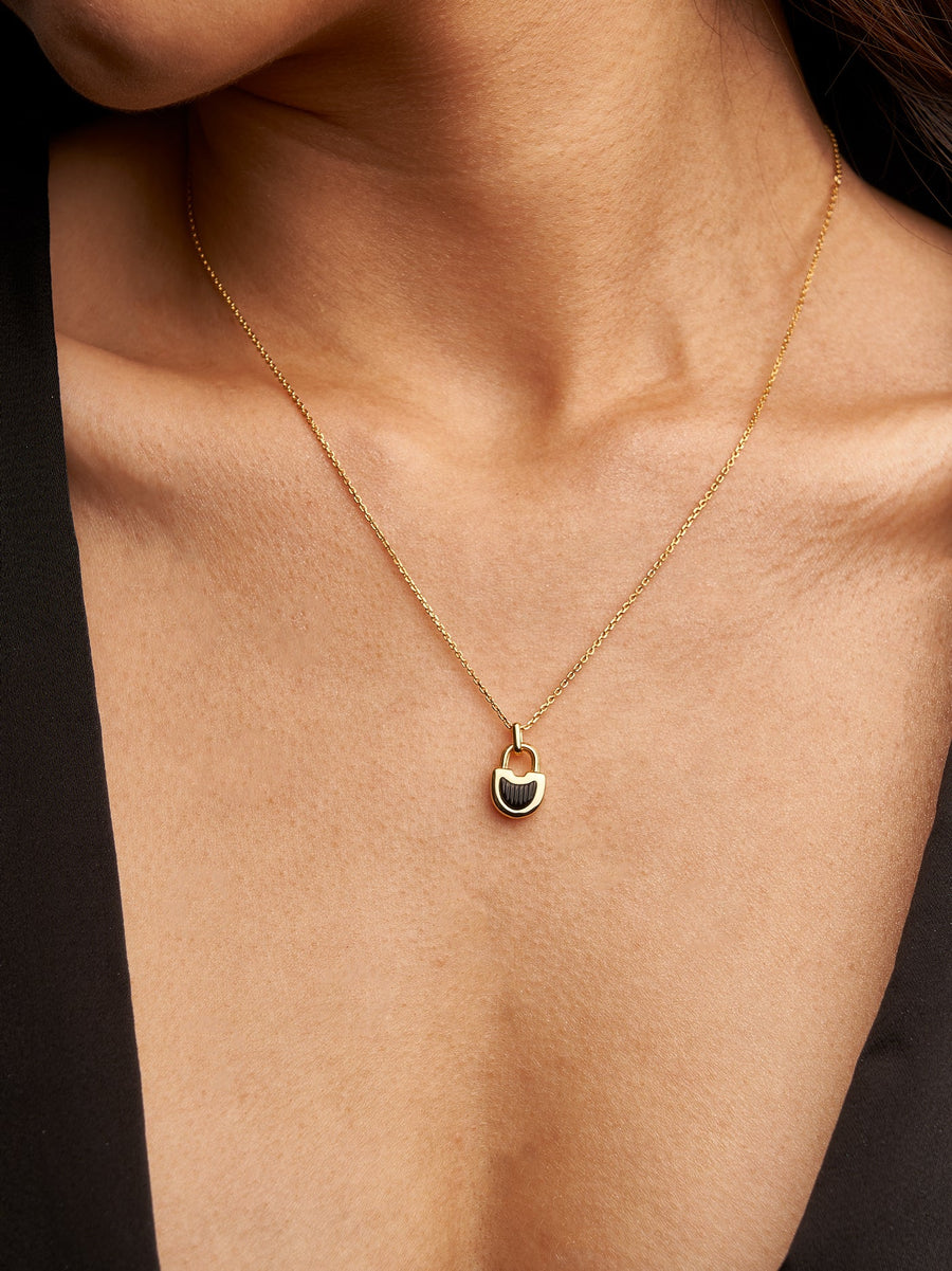 Lock Charm Necklace Set — A Closer Look