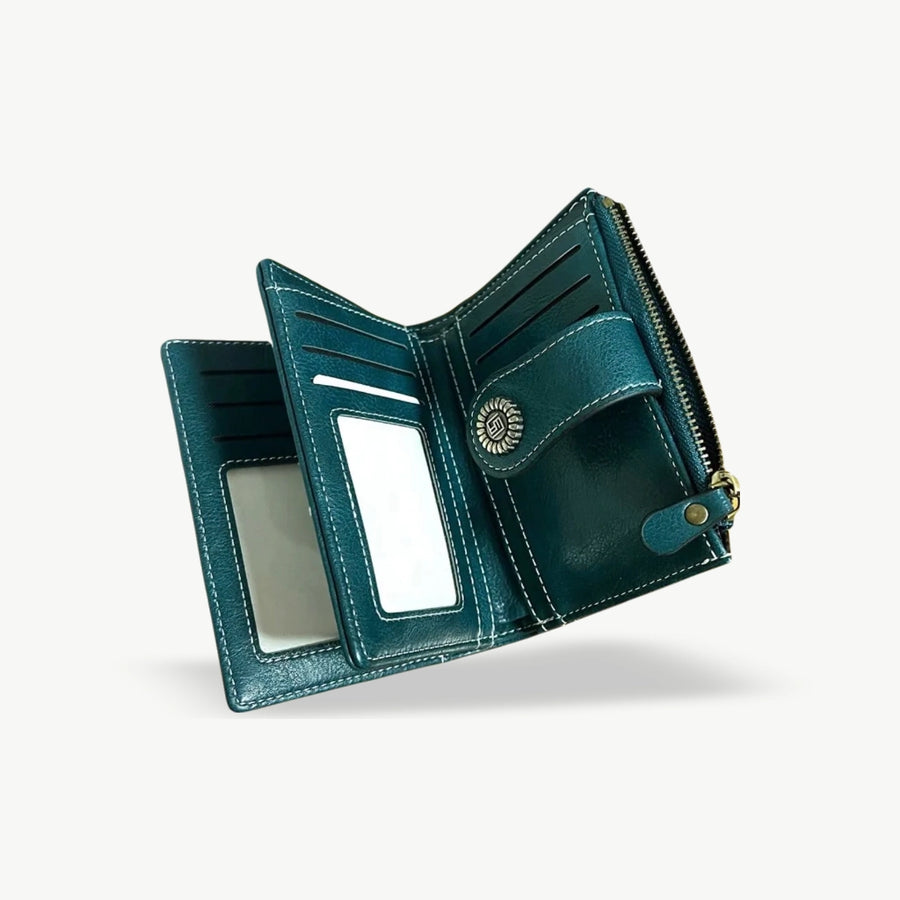 Genuine Leather RFID Wallet — Compact Carry