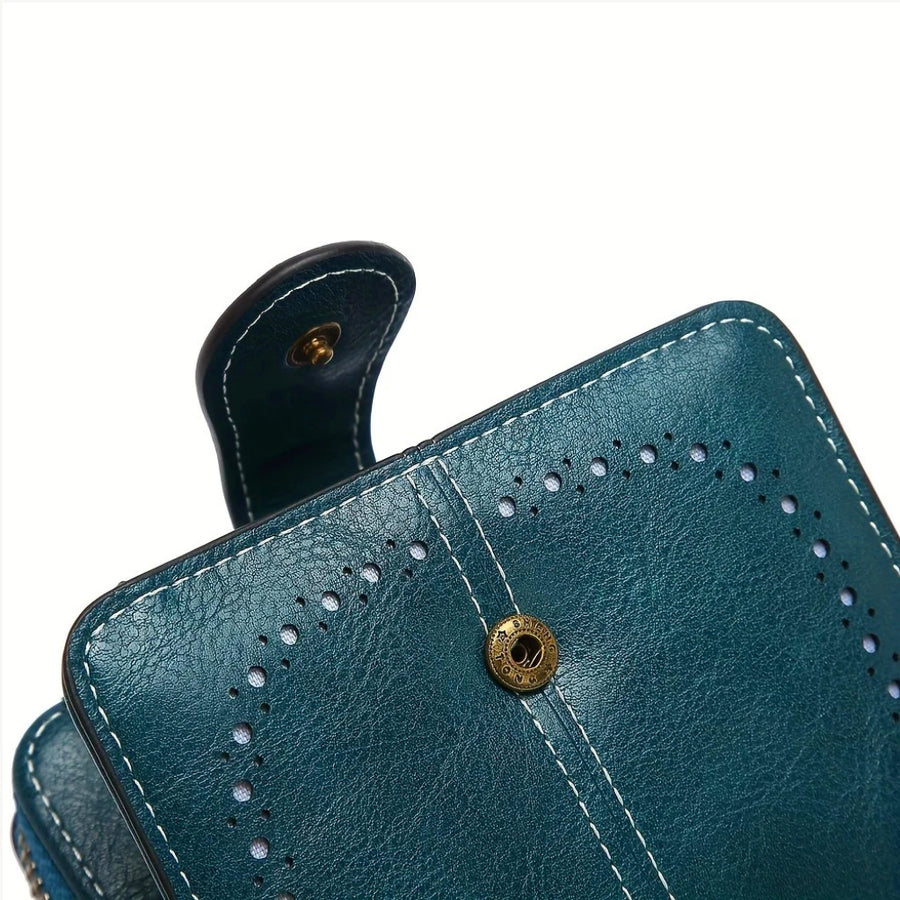 Genuine Leather RFID Wallet — Practical Interior