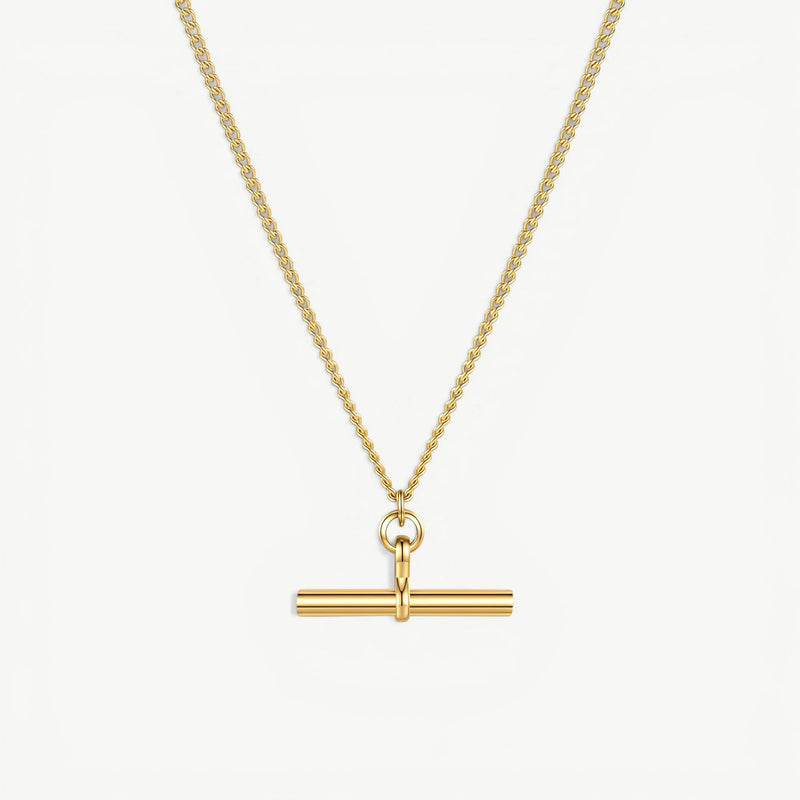 Heritage Belcher T-Bar Necklace | 18K Gold Plated Chunky Link