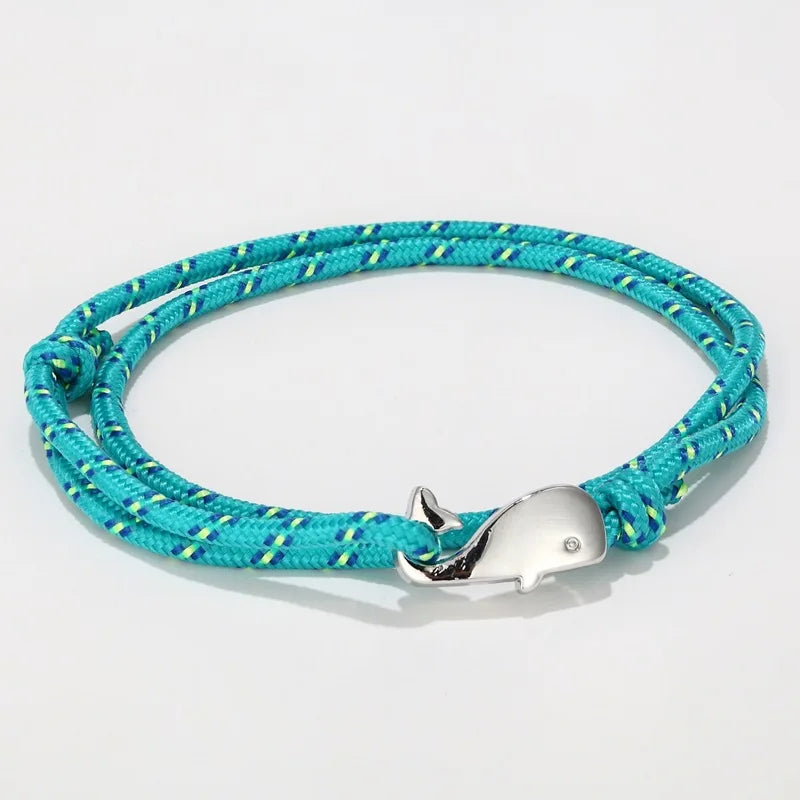 Fashion Men Whale Bracelet Easy Hook Adjustable String Braslet Beach Accessories Gift For Him Nautical Braclet Pulseria Homme - EastCurated