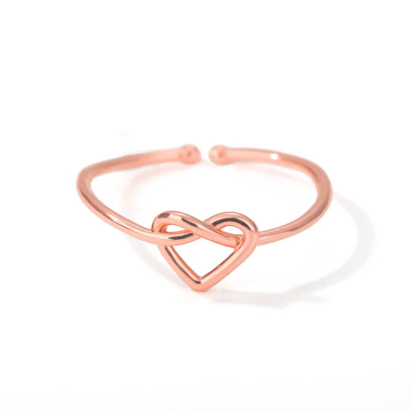Stainless Steel Rings for Women Gold Color Couple Heart Ring 2023 Trend New in Wedding Aesthetic Luxury Jewelry anillos mujer - EastCurated