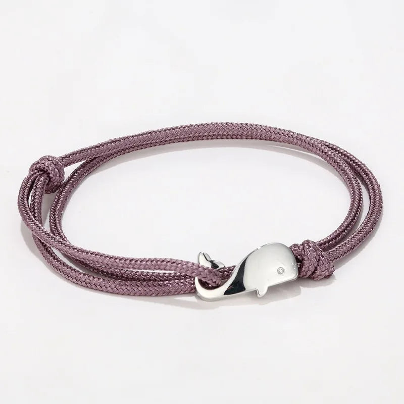 Fashion Men Whale Bracelet Easy Hook Adjustable String Braslet Beach Accessories Gift For Him Nautical Braclet Pulseria Homme - EastCurated