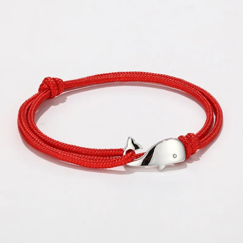 Fashion Men Whale Bracelet Easy Hook Adjustable String Braslet Beach Accessories Gift For Him Nautical Braclet Pulseria Homme - EastCurated