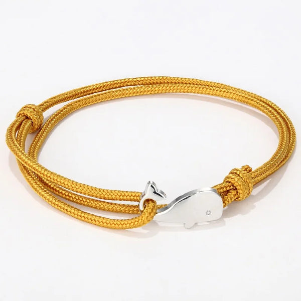 Fashion Men Whale Bracelet Easy Hook Adjustable String Braslet Beach Accessories Gift For Him Nautical Braclet Pulseria Homme - EastCurated