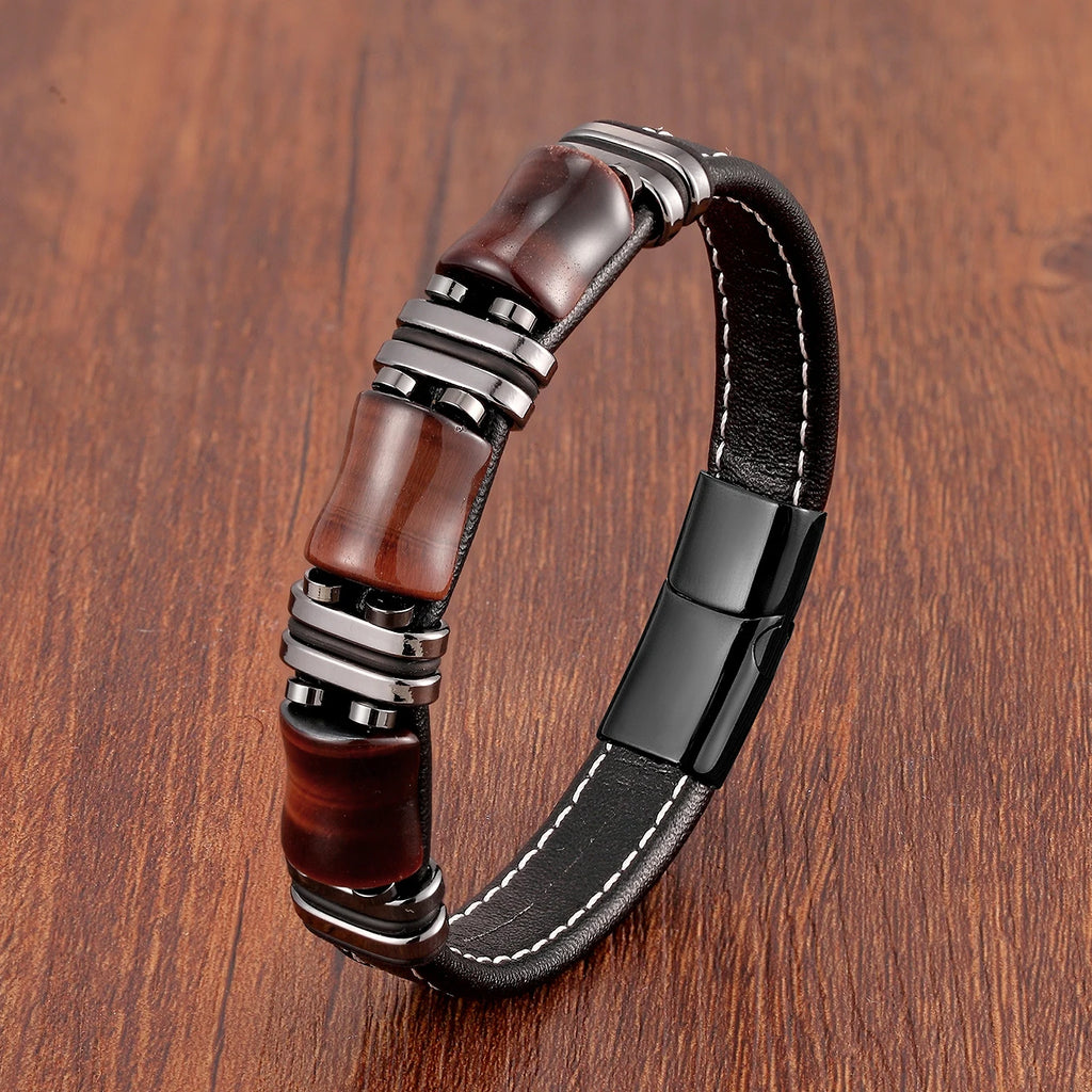 Atlas Stone Wrap | Artisan Tiger Eye & Braided Multi-Layer Bracelet