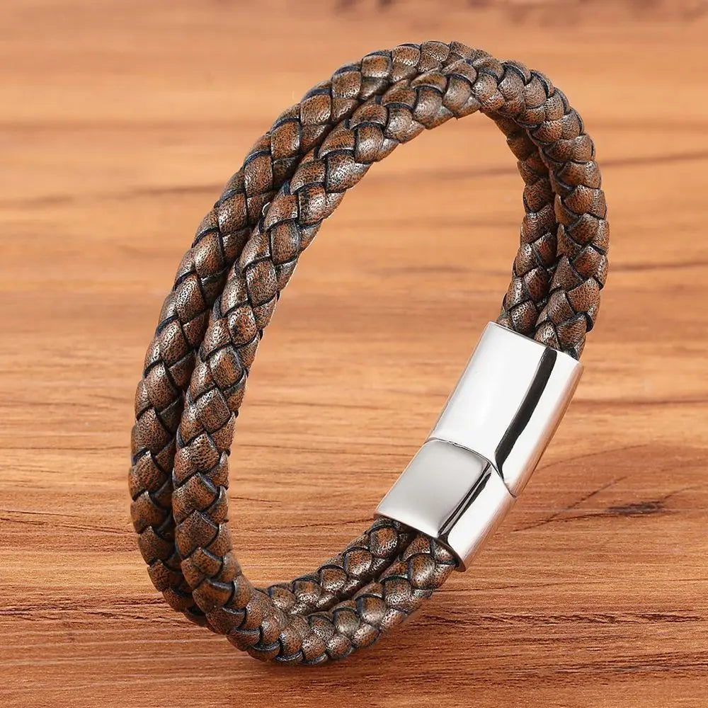 Core Multi-Strand Bracelet | Hand-Braided Steel & Textured Wrap