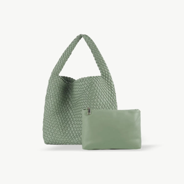 ZR DIARY Handmade Woven Bag Women PU Leather Large Capacity Totes Fashion Shoulder Bag 224BZ9389-1 - EastCurated