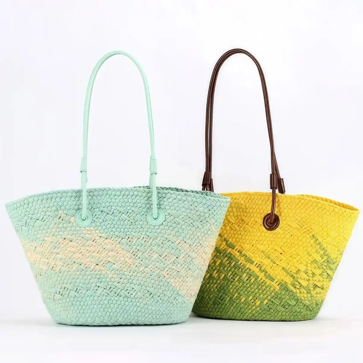 Handwoven Straw Tote Bag - EastCurated
