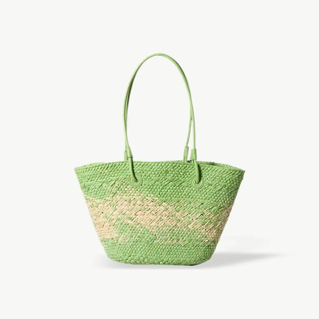 Handwoven Straw Tote Bag - EastCurated
