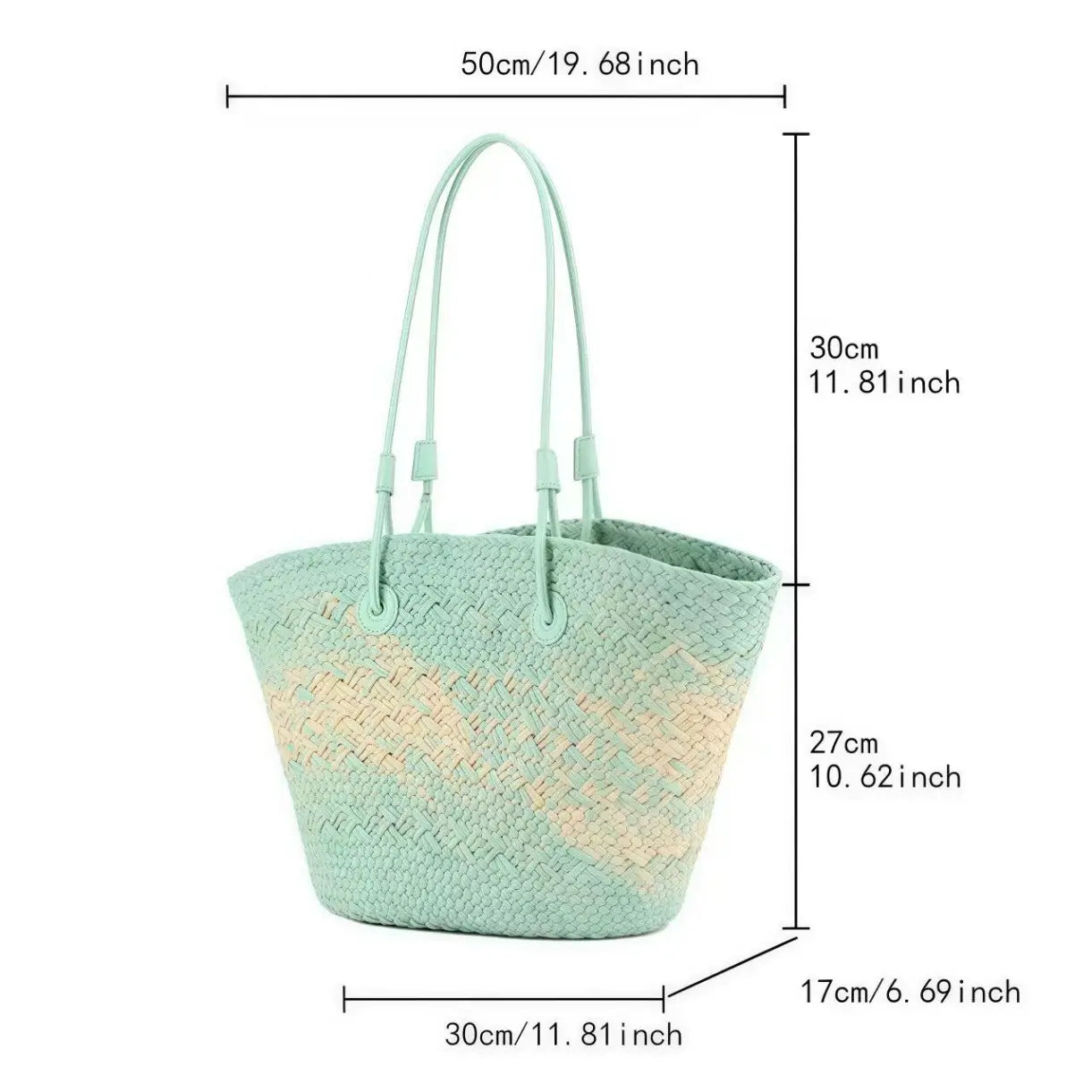 Handwoven Straw Tote Bag - EastCurated