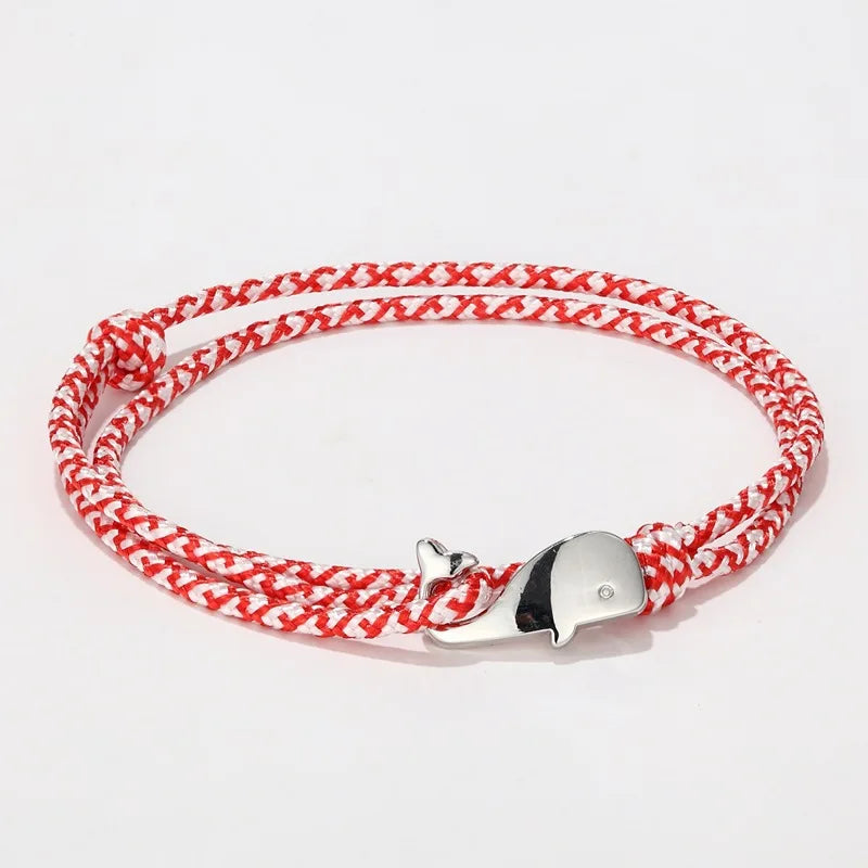 Fashion Men Whale Bracelet Easy Hook Adjustable String Braslet Beach Accessories Gift For Him Nautical Braclet Pulseria Homme - EastCurated