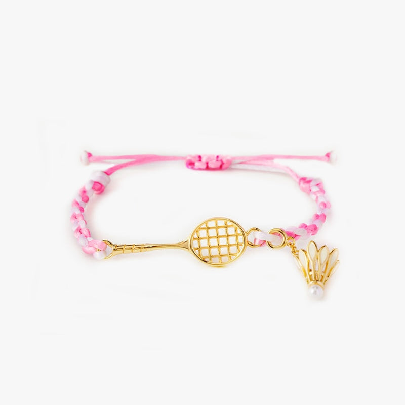 Badminton Racket Cord Bracelet (Pink)