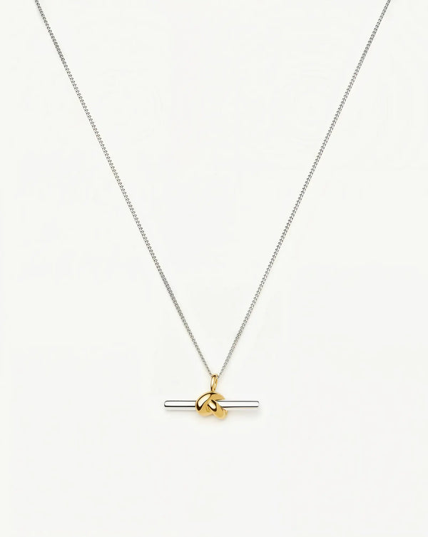 Ridge T-Bar Knot Necklace