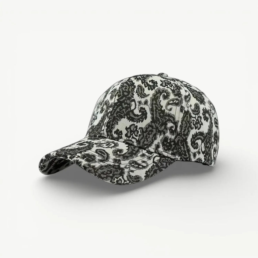 Nomad Paisley Heritage Baseball Cap | Premium Printed Cotton Sun Hat — An Everyday Accent