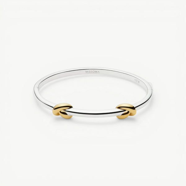 Ridge Knot Hinged Bangle