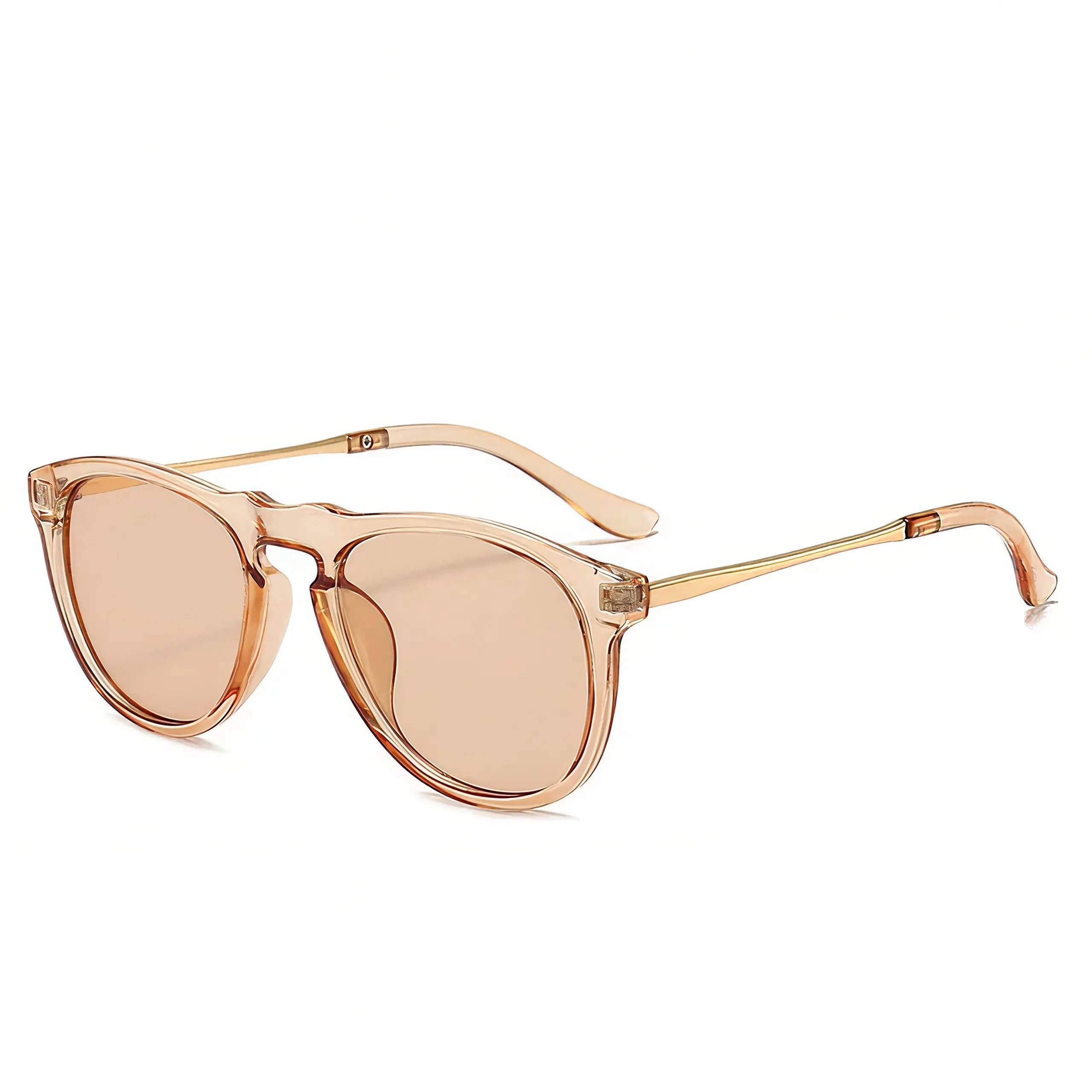 Round Metal Frame Retro Sunglasses - EastCurated