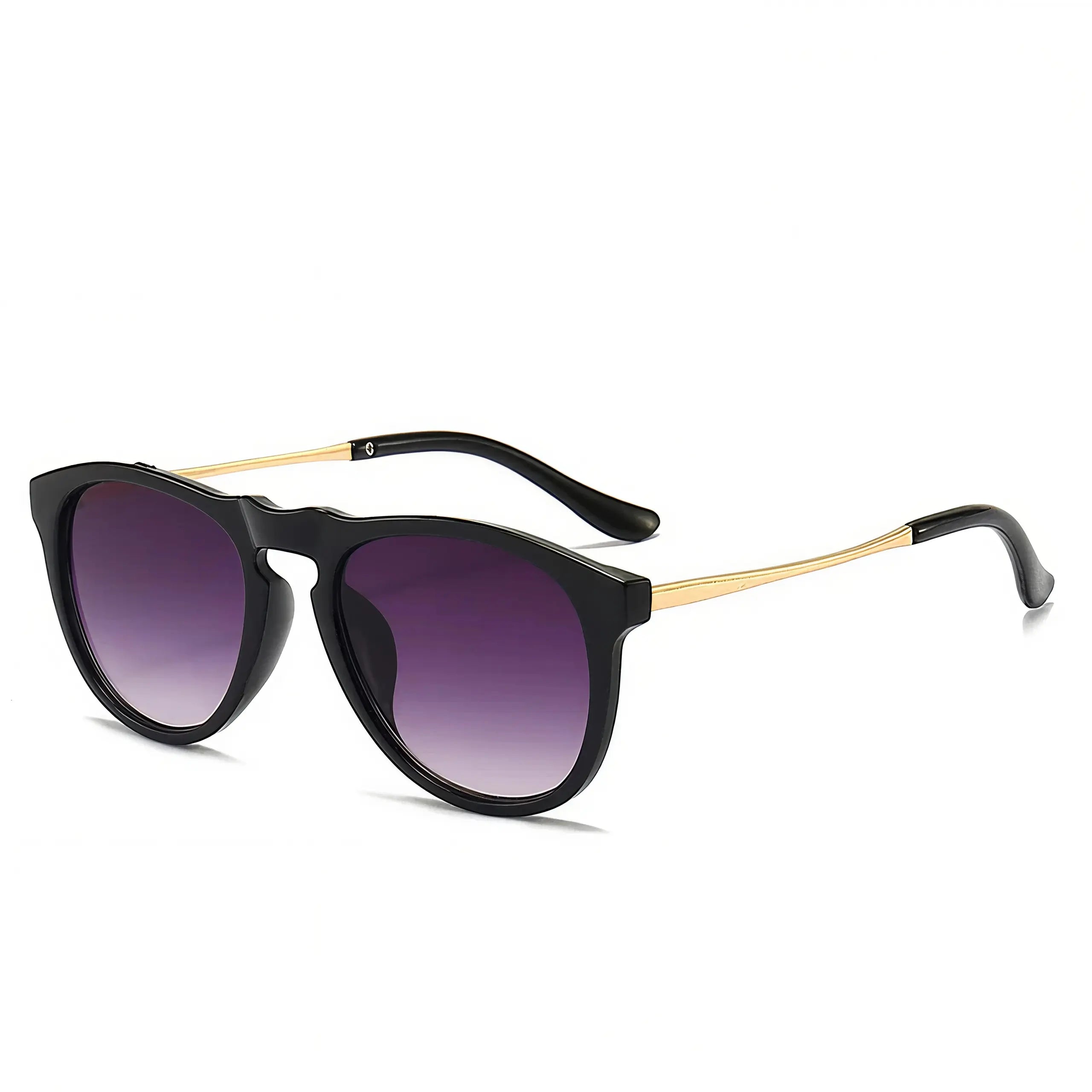 Round Metal Frame Retro Sunglasses - EastCurated