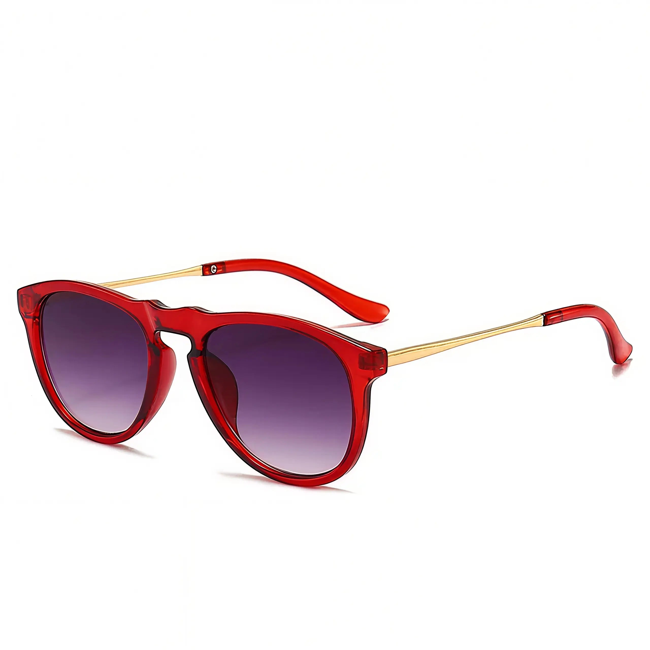 Round Metal Frame Retro Sunglasses - EastCurated