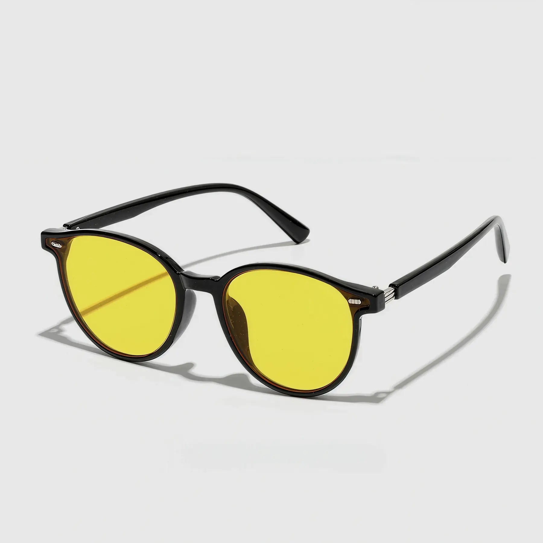 Round light trendy Fashion Thin Frame Retro Sunglasses
