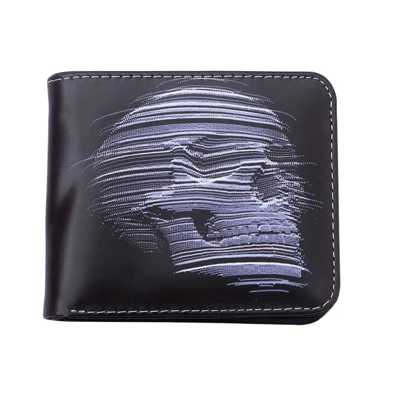 PVC Skull Pattern Short Wallet Cartoon Man Leather Wallets Retro Men's Wallet Small Change Bag Card Bag - EastCurated