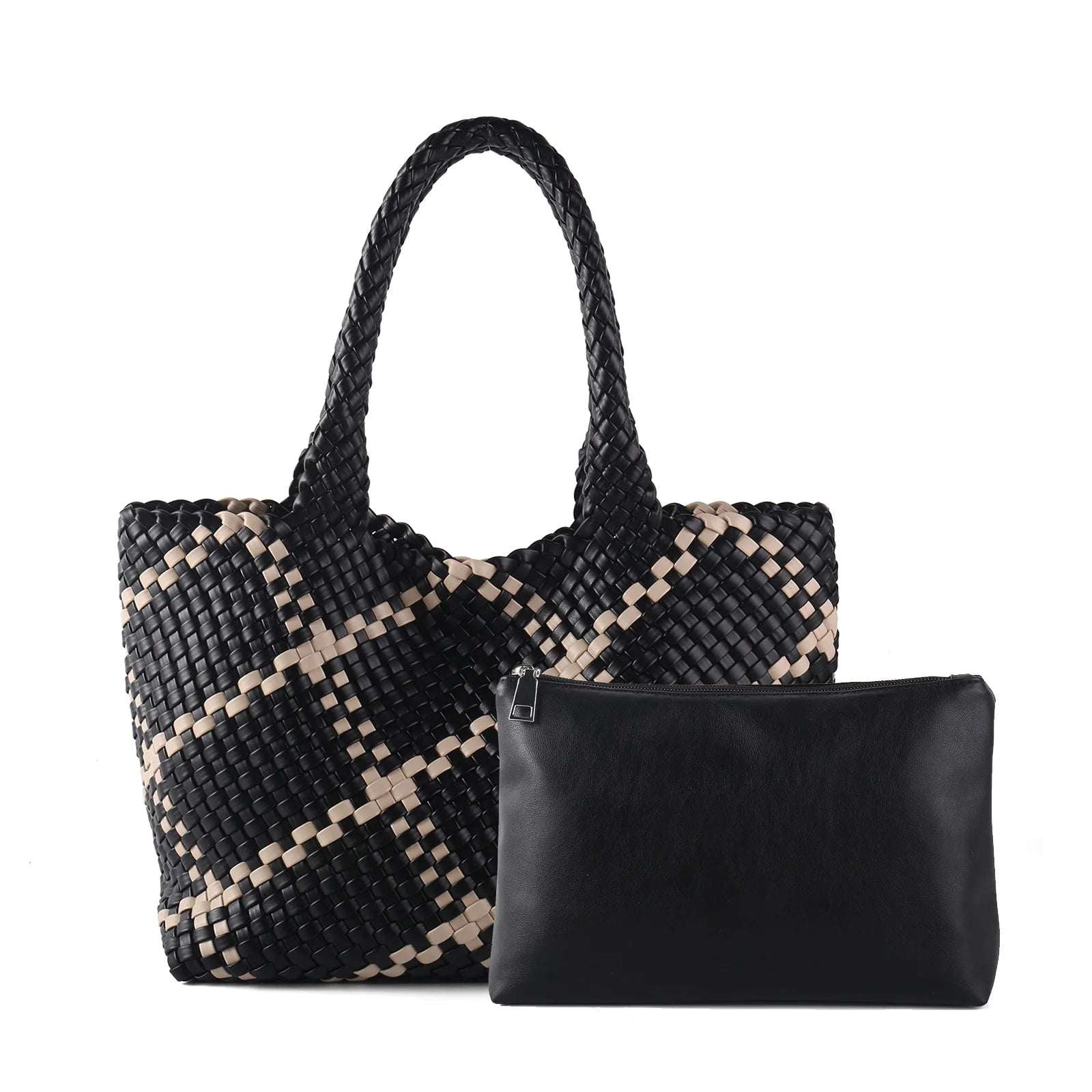 ZR DIARY Hand Woven Bags Women Oversized Large Capacity Shoulder Bags Simple Solid Color Casual Handbags BZ2025