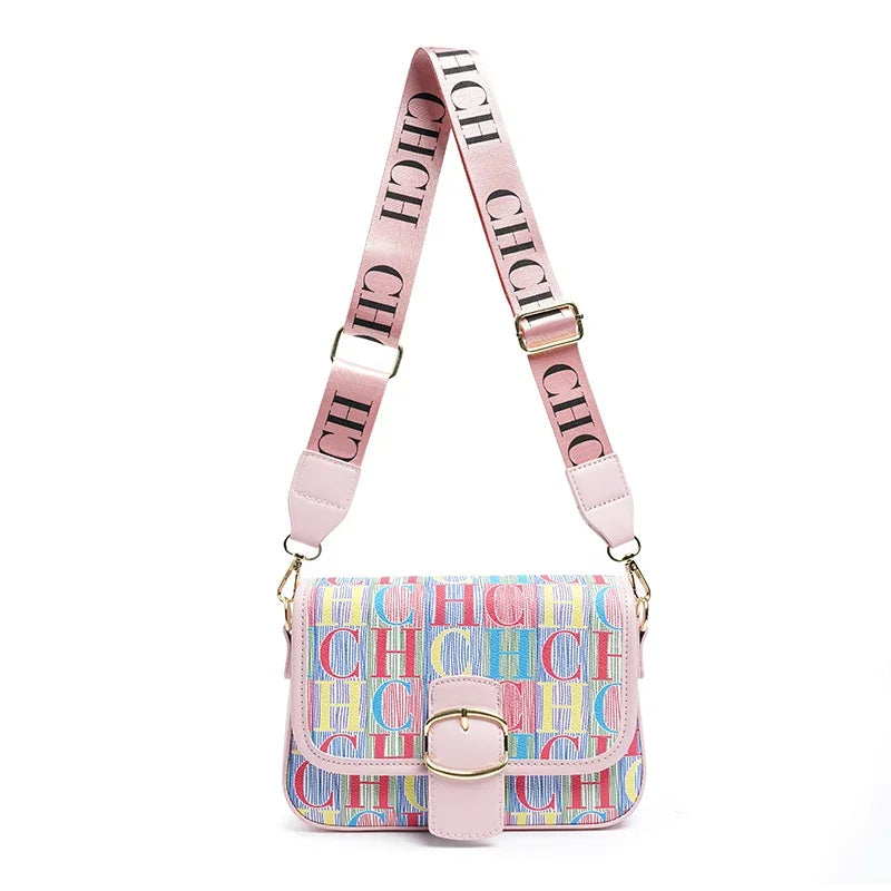 CH Fashionable and Elegant Women's Bag, Versatile Temperament, Brand Letter, Clasp, Multi-color Crossbody Bag - EastCurated