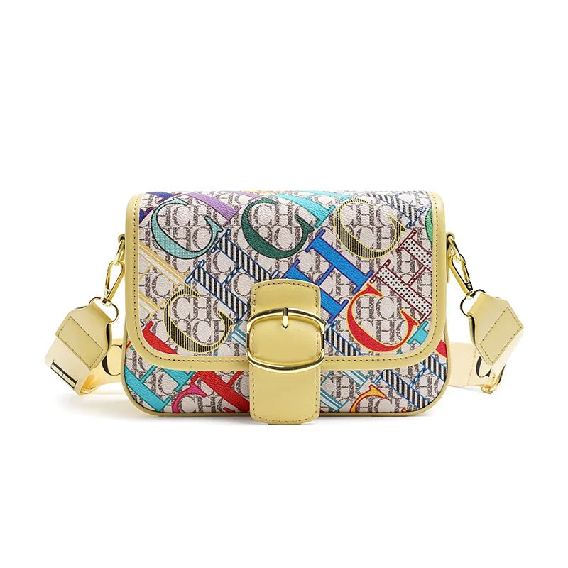 CH Fashionable and Elegant Women's Bag, Versatile Temperament, Brand Letter, Clasp, Multi-color Crossbody Bag - EastCurated