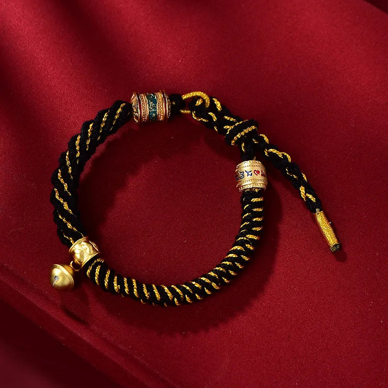 Tibetan Hand Rope Bracelet New Corn Knot Pattern DIY Hand Rubbing Cotton Bracelet Finished Hand-woven Tibetan Ethnic Rope - EastCurated