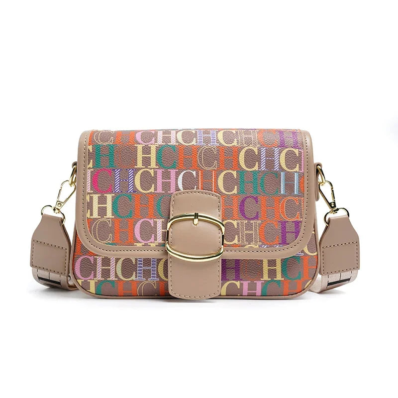 CH Fashionable and Elegant Women's Bag, Versatile Temperament, Brand Letter, Clasp, Multi-color Crossbody Bag - EastCurated