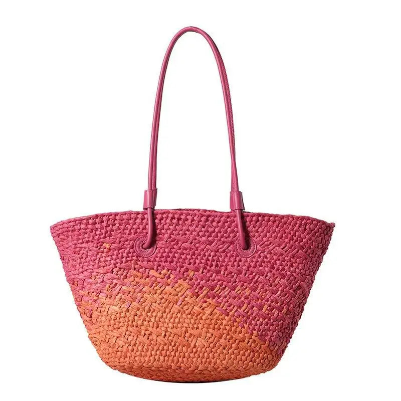 Handwoven Straw Tote Bag - EastCurated