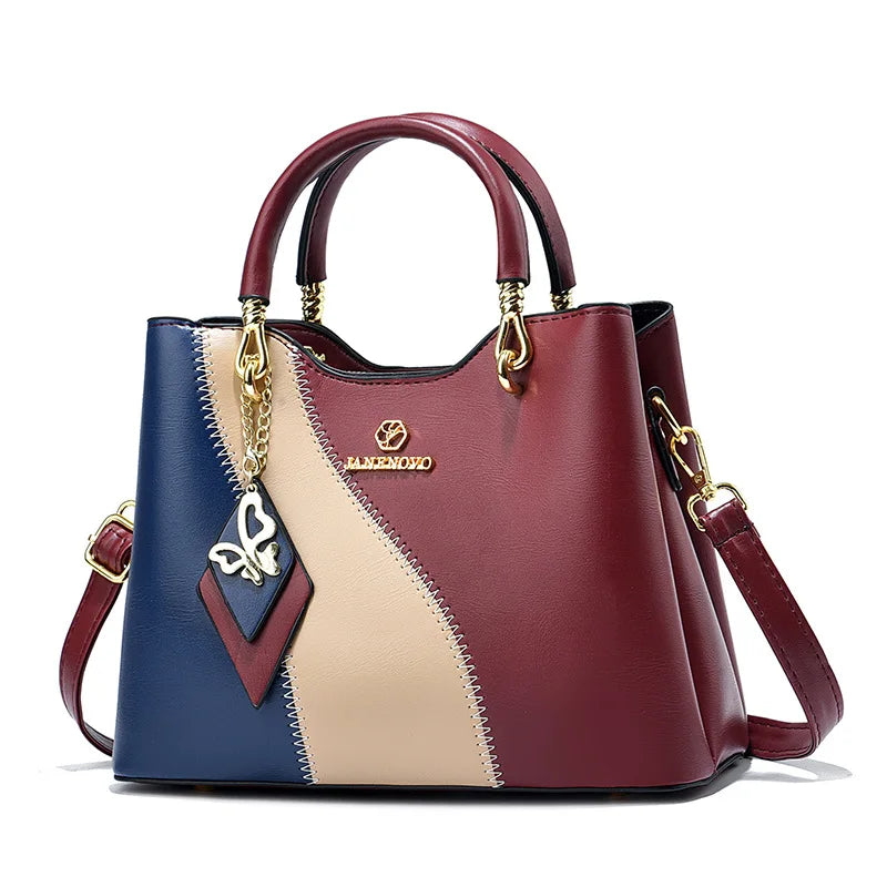 Premium women's bags, fashion temperament, handbags, versatile contrasting colors, large-capacity casual shoulder bags - EastCurated