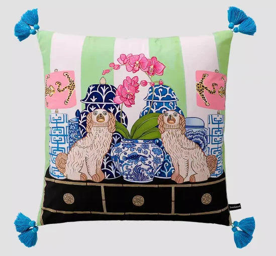 White Moneky Cushion Cover Soft Velvet Pillowcase Both Side Print Animal Cute Chinese Style Pillowcase Shell 60cm Home Sofa Deco - EastCurated