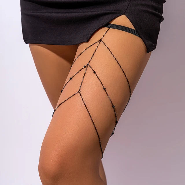 Multilayered tassel adjustable thigh chain Jewelry - EastCurated