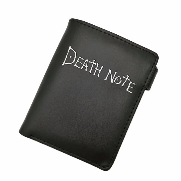 Death Note Anime Black PU Leather Short Wallet Card and Coin Purse for Boys Girls Gift - EastCurated
