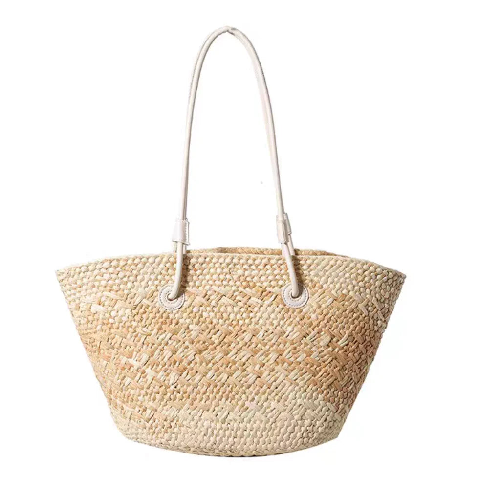 Handwoven Straw Tote Bag - EastCurated
