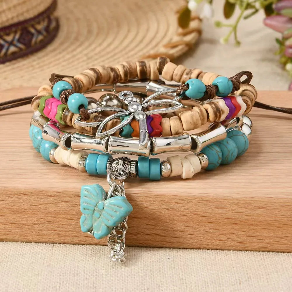 Western Country Hat Animal Head Leaf Feather Women Charm Bracelets Women Leather Bracelets Men Bangle Wholesale Jewelry Gift - EastCurated