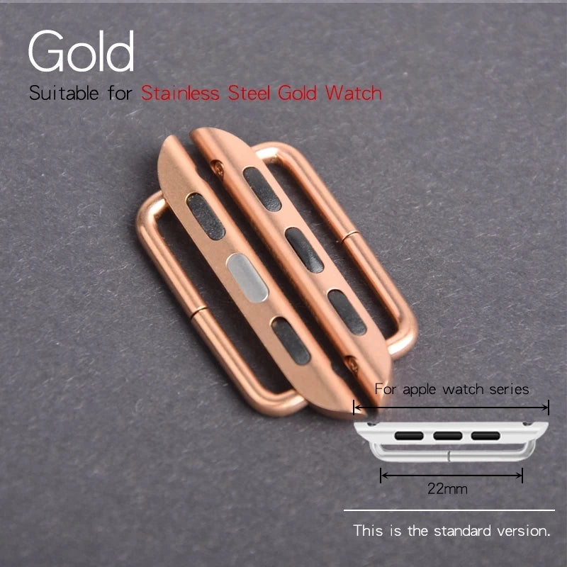 High Quality Stainless Steel Connector for Apple Watch Series 10 9 8 7 se 6 5 4 3 2 1 Black Rose Gold Adapter Accessory Magsafe - EastCurated