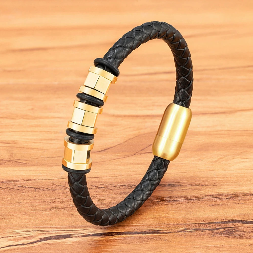 Vertex Multi-Strand Wrap | Braided Industrial Steel Bracelet