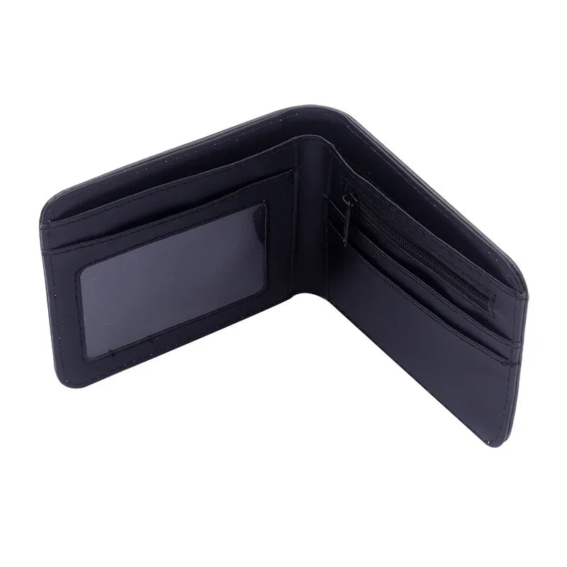 PVC Skull Pattern Short Wallet Cartoon Man Leather Wallets Retro Men's Wallet Small Change Bag Card Bag - EastCurated
