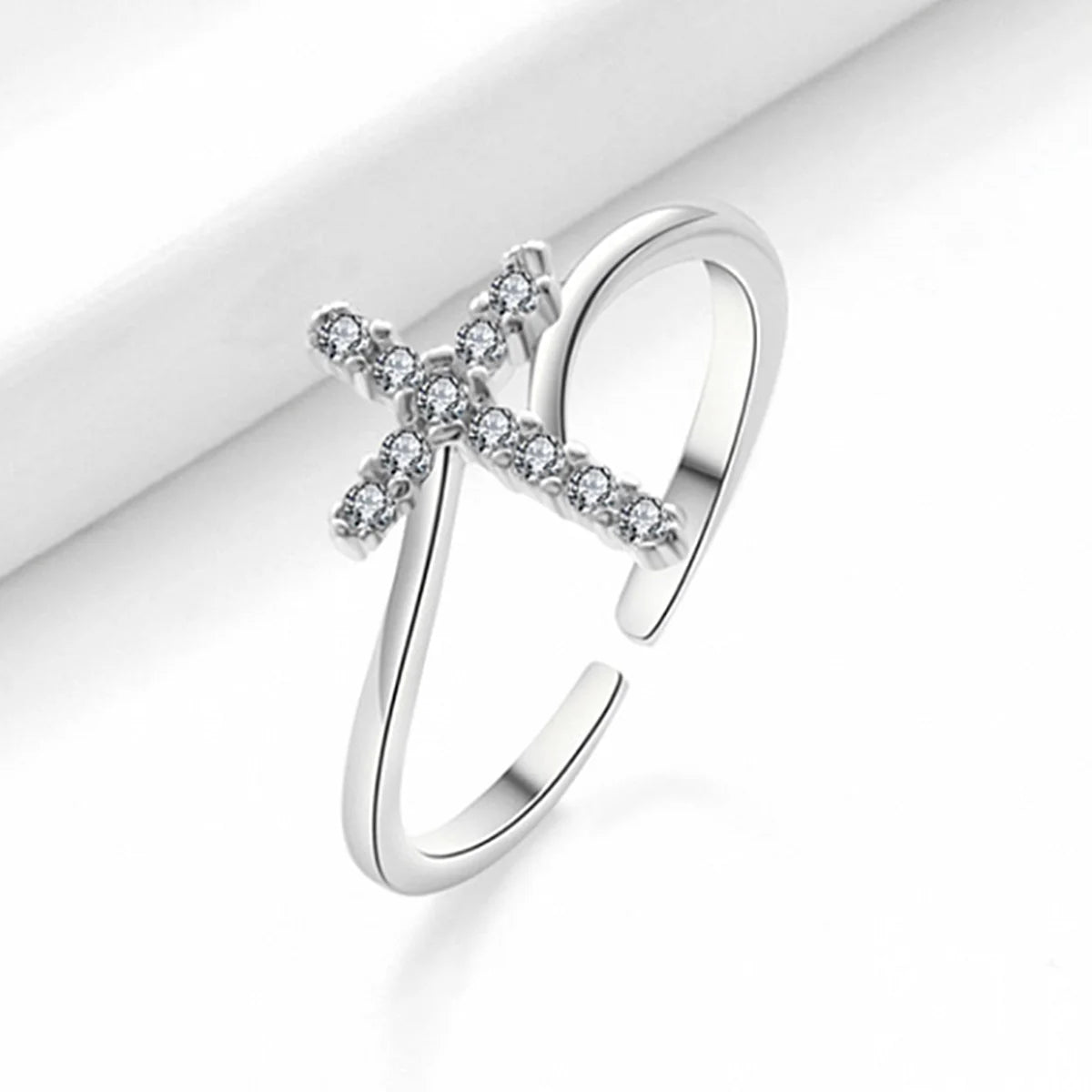 Rotatable Crown Rhinestone Cross Choker Necklace Earrings Rings for Women Minimalist Cross Chain Christian Jewelry Prayer Gift - EastCurated