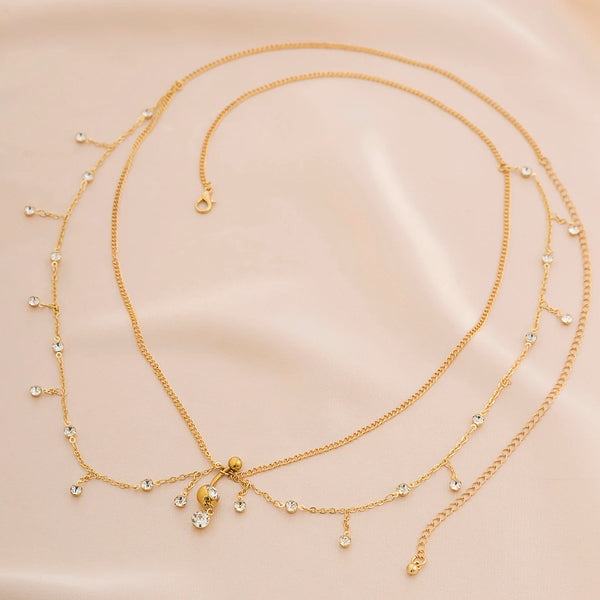 Ingemark Minimalism Multilayer Belly Waist Chain Women Summer Bikini Goth Piercing Navel Nail Body Jewelry Festival Accessories