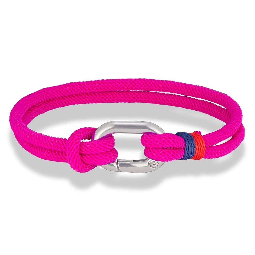 MKENDN New Nautical Mens Thin Rope Bracelet With Oval Circle Spring Clasp For Surfer Beach Jewelry Gifts
