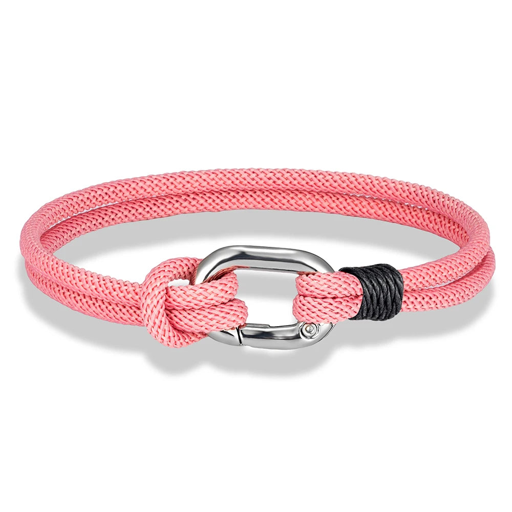 MKENDN New Nautical Mens Thin Rope Bracelet With Oval Circle Spring Clasp For Surfer Beach Jewelry Gifts
