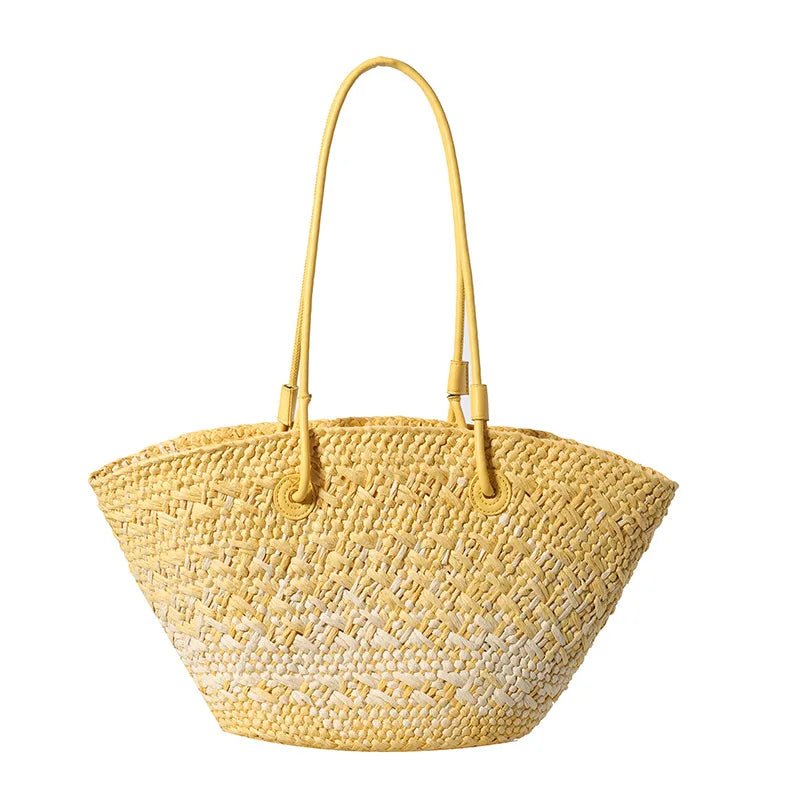 Handwoven Straw Tote Bag - EastCurated