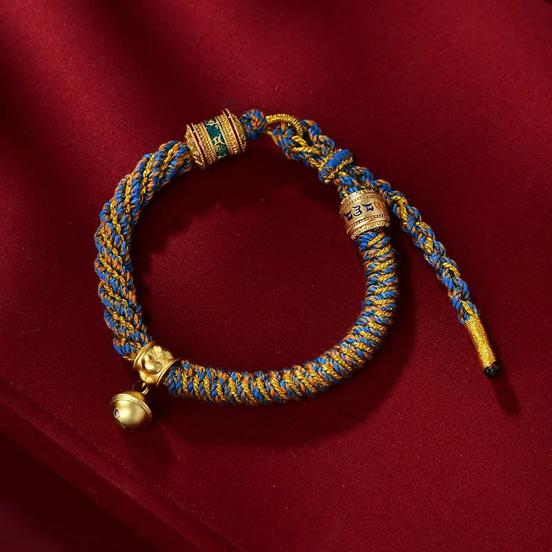 Tibetan Hand Rope Bracelet New Corn Knot Pattern DIY Hand Rubbing Cotton Bracelet Finished Hand-woven Tibetan Ethnic Rope - EastCurated