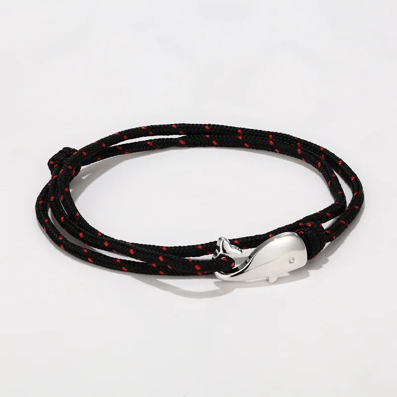 Fashion Men Whale Bracelet Easy Hook Adjustable String Braslet Beach Accessories Gift For Him Nautical Braclet Pulseria Homme - EastCurated